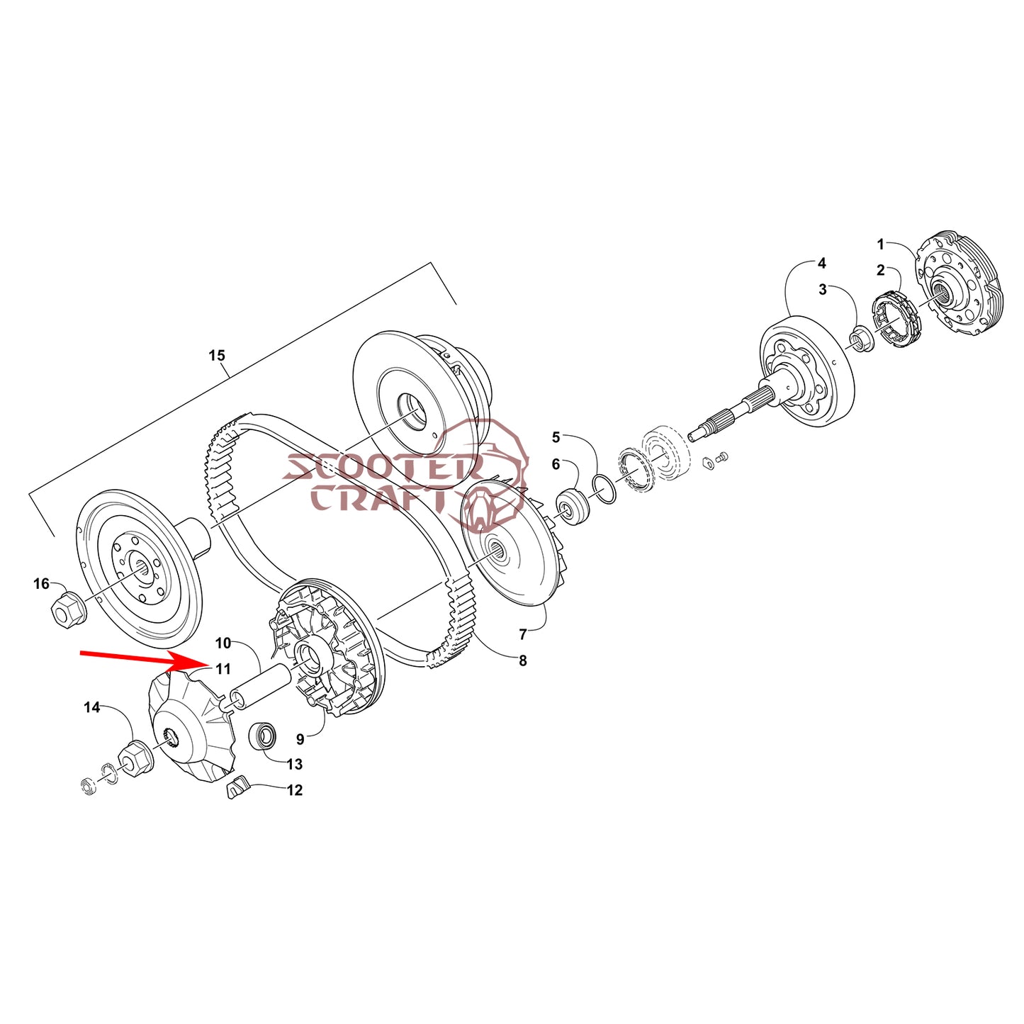 Drive face plate Arctic Cat ATV 366 4X4 Automatic, 400 TRV, 425 CR, Alterra 450, XC 450 EFI, UTV Prowler 500