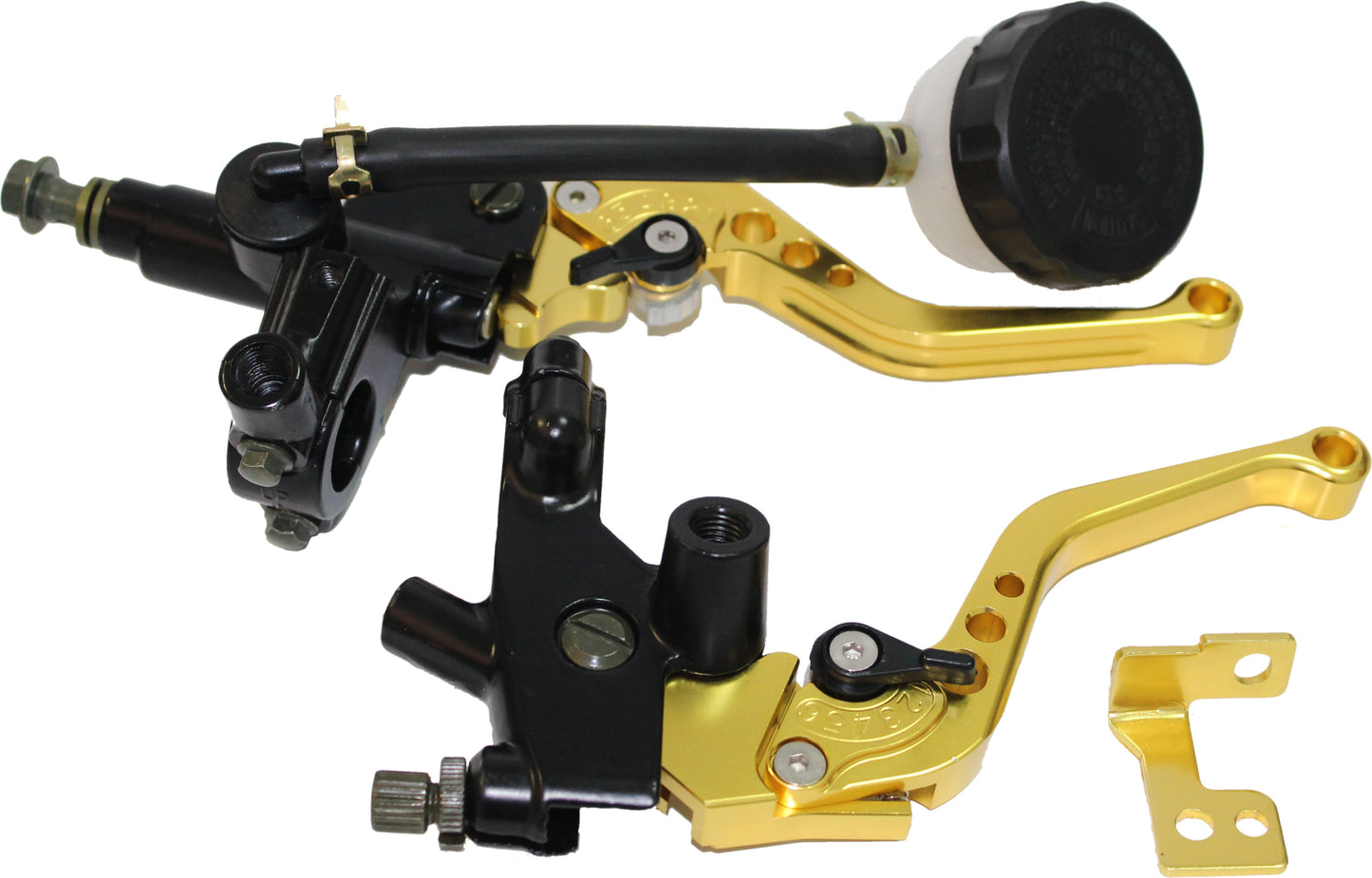 Clutch and brake levers with master cylinder gold DHT000089