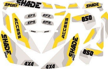Graphic Sticker WHITE SHADE-850, Tectra 860, genuine