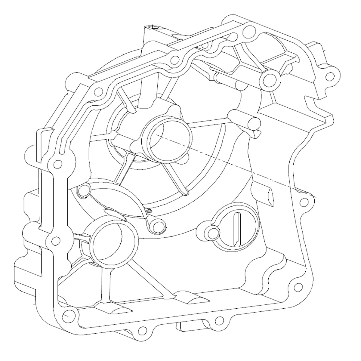 Rh Crankcase Cover Aeon Cobra 400, Crossland 400 RX, Crossland 400 4x4, Crossland 350 X4, genuine