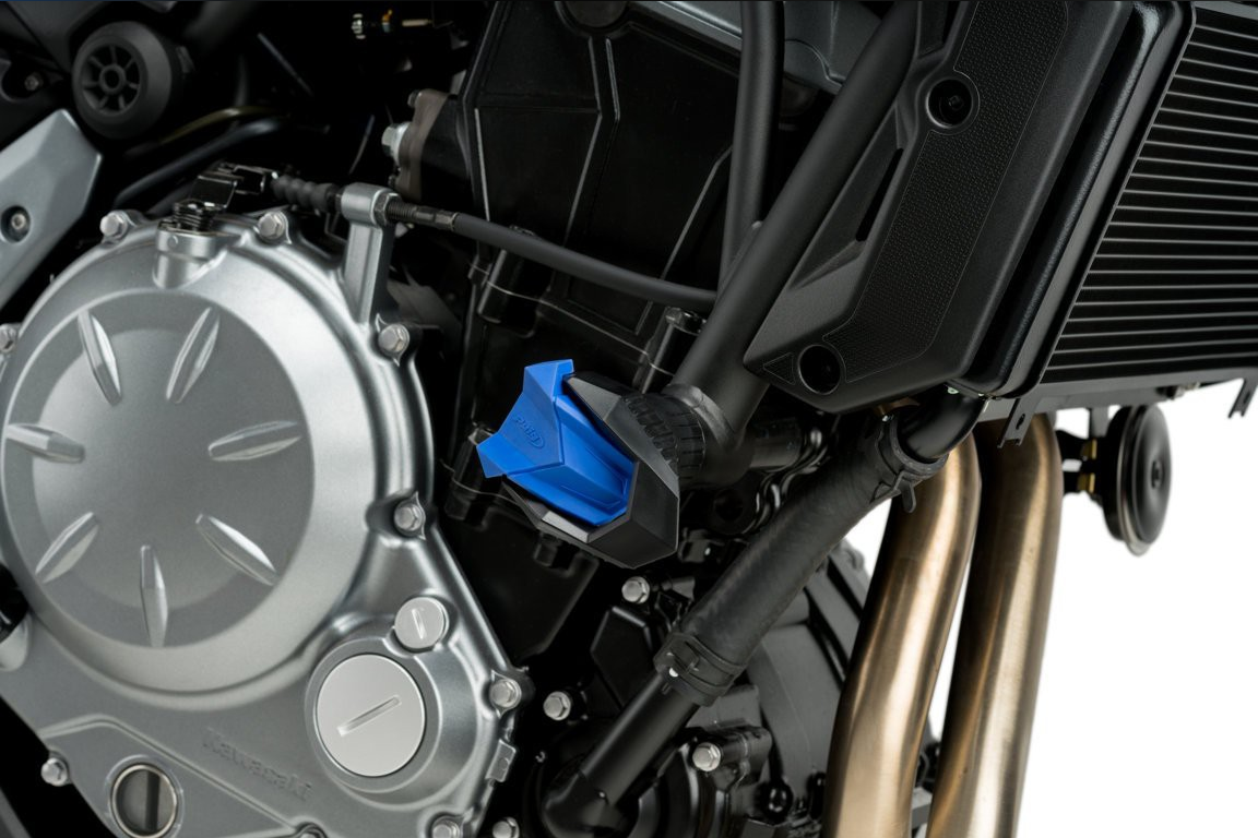 Spare parts – pair of rubber tips for R19 crash pads for Suzuki GSX-R750 2004–2005 blue