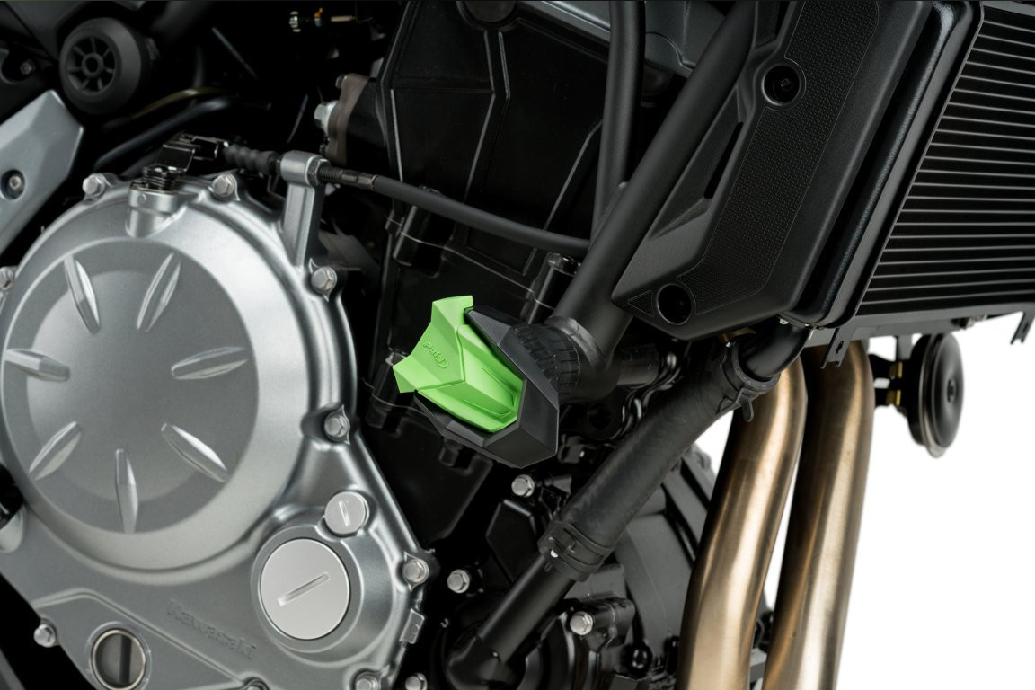 Spare parts – pair of rubber tips for R19 crash pads for Suzuki GSX-R750 2004–2005 green