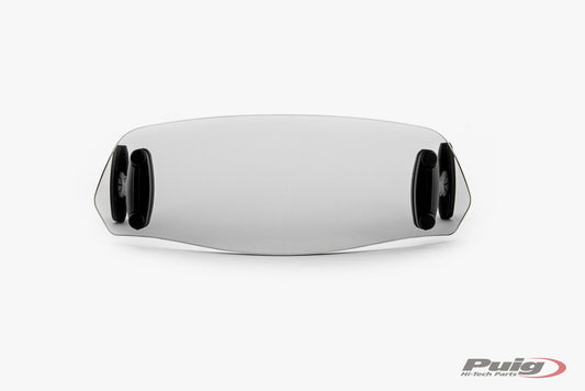 Adjustable deflector for screens and fairings 25×10 cm (drilled) clear