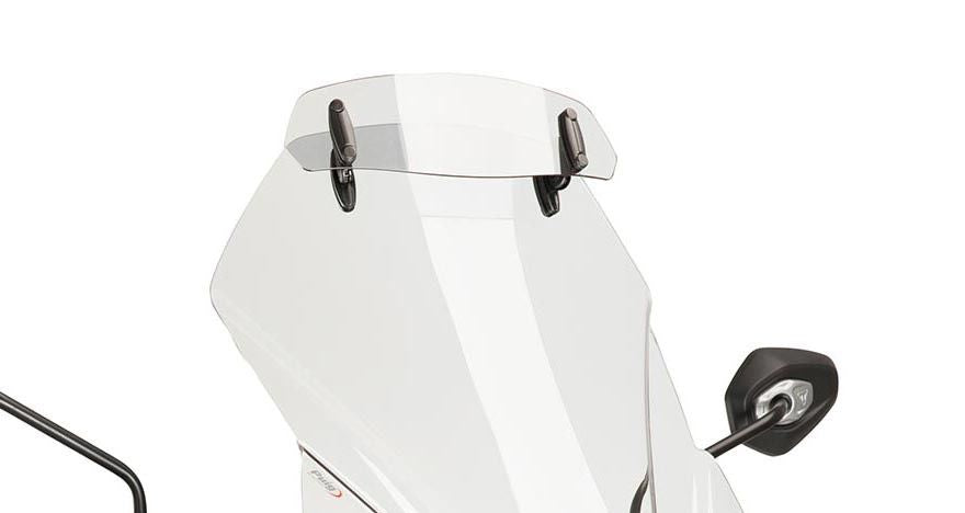 Adjustable deflector for screens and fairings 31×10 cm (drilled) clear