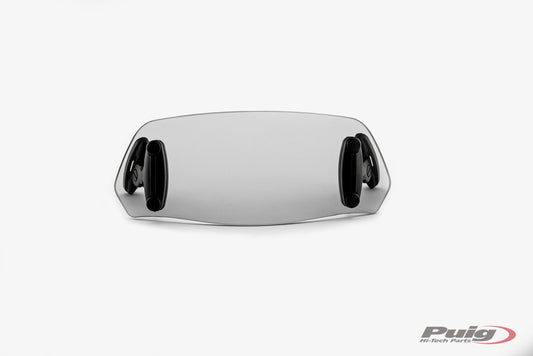 Adjustable deflector for screens and fairings 23×9 cm (drilled) light smoke