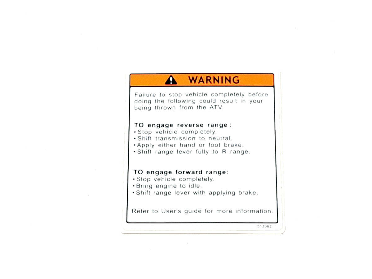 LABEL, SHIFT RANGE. TGB Blade 325, genuine