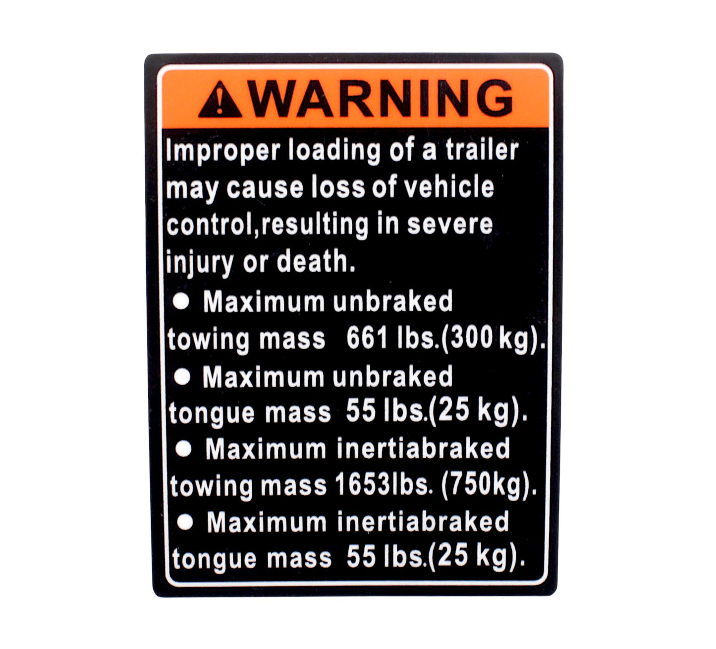 WARNING LABEL Qianjiang SFA 1000, genuine
