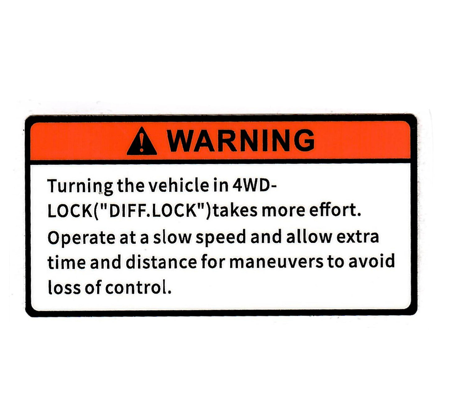 WARNING LABEL Qianjiang SFA 1000, genuine