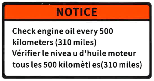 WARNING LABEL Qianjiang SFA 1000, genuine