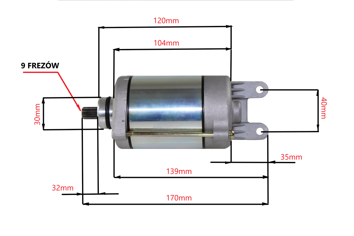Starter motor Kymco MXU 300 New T3b, Maxxer 250, genuine