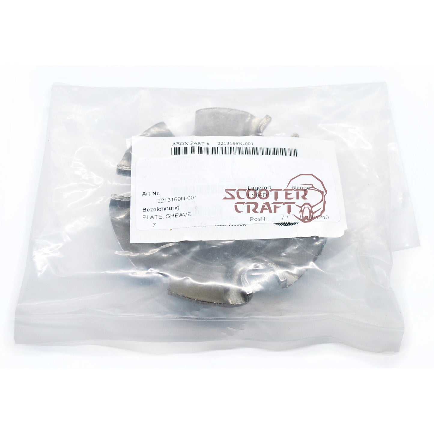 Drive face plate (sheave) Aeon 3D 350, Elite 400i, Crossland 400, Cobra 420, Goes 400, Quadro 350 S, genuine
