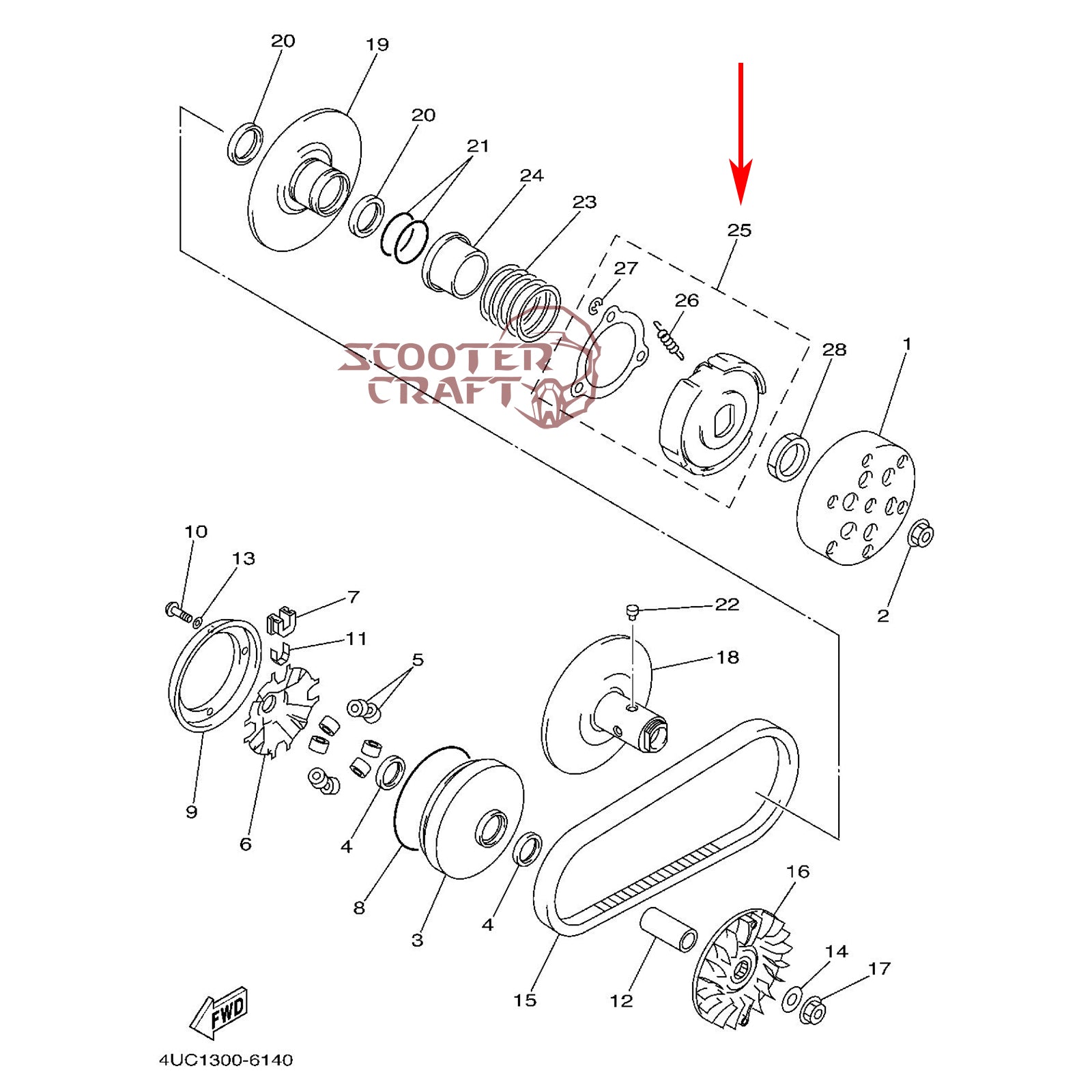 Clutch 132 mm, Aprilia Leonardo 250, Malaguti Madison S 250, Yamaha YP250 Majesty 96-98