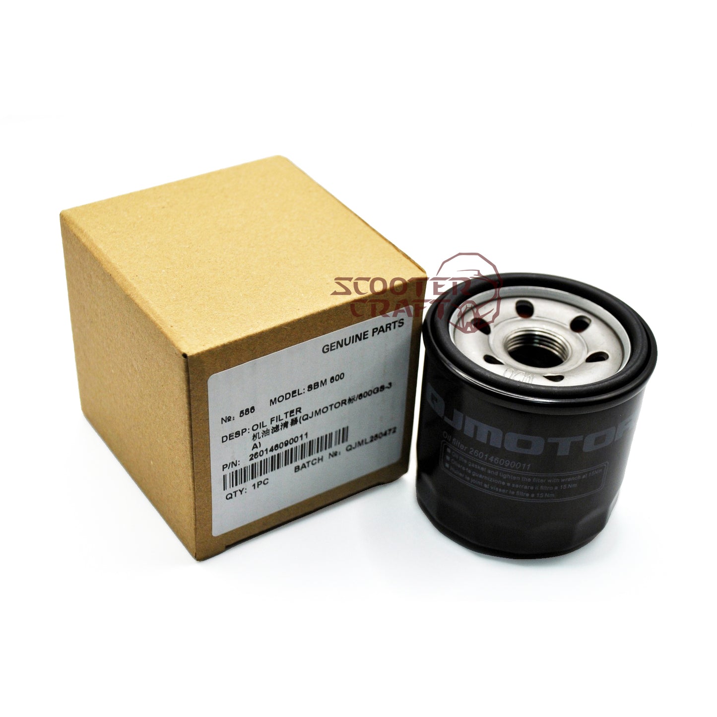 Oil Filter QJMotor SFA 300 ATV, SRK 600 RC, SRK 800, SRT 550, SRT 900 SX, SVT 650 X, genuine