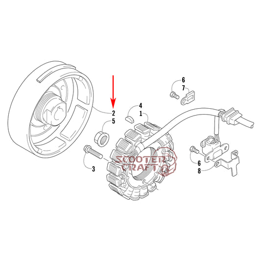 Flywheel (magneto, rotor) Arctic Cat ATV 350 CR, 366 4X4 Automatic 08-11, 400 TRV, 400 CR, Alterra 400