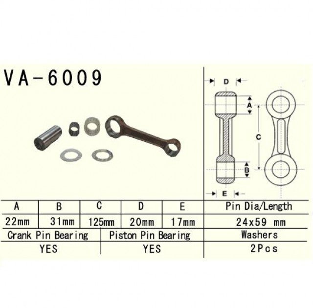 Connecting rod Yamaha YZ250 1999–2020