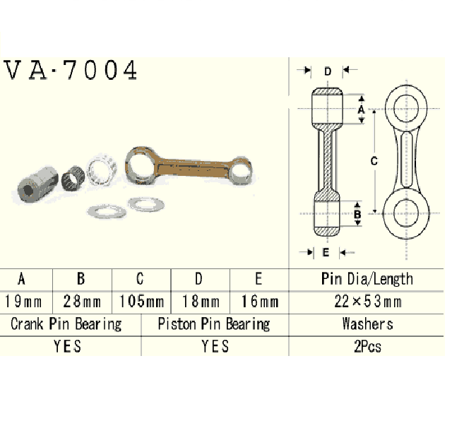 Connecting rod Suzuki RM125 1992–1996