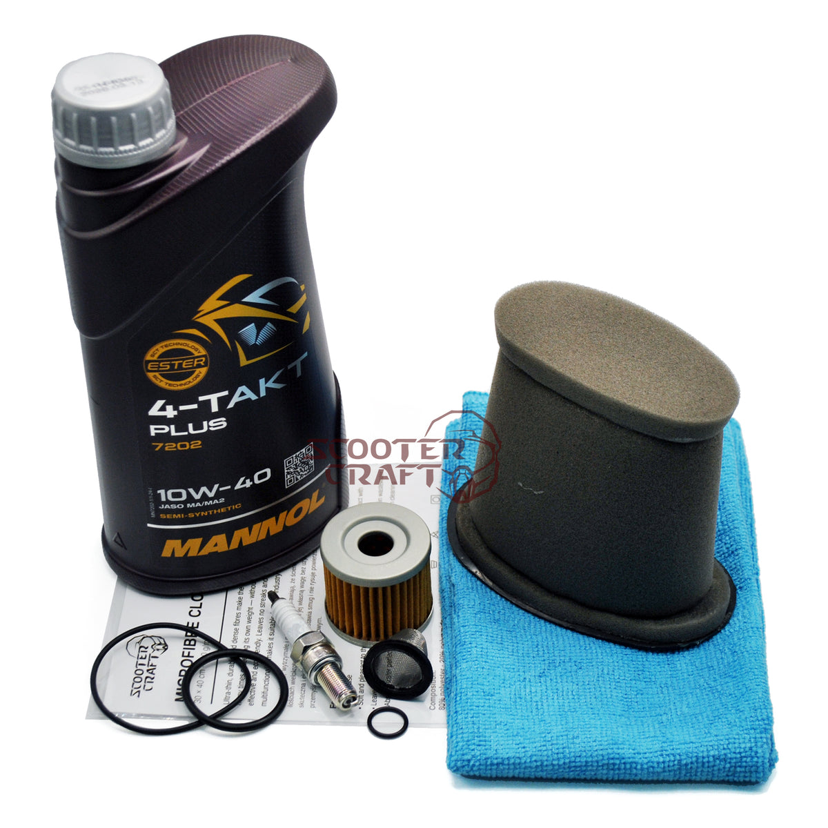 Service kit QJMotor SRK 125 R 2024-2025 + Mannol 4T Plus 10W-40 oil