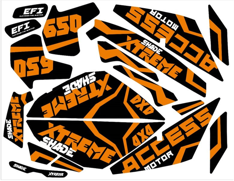 Graphic Sticker black SHADE-Xtreme 650 SHADE Xtreme 650 LoF, Shade Xtreme 660, genuine