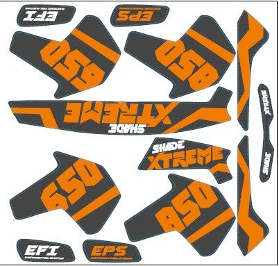 Graphic Sticker GREY SHADE-Xtreme 650-850 Shade Sport 600 ABS (KSR), genuine