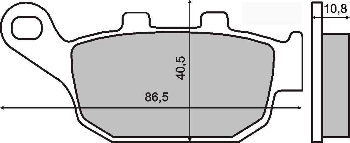 Brake pads Honda Pantheon 125–150 2003> – 225102610