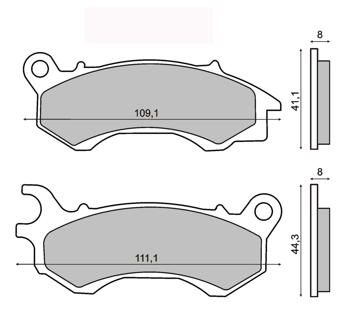 Brake pads Honda PCX 125–150 2010> – 225102780