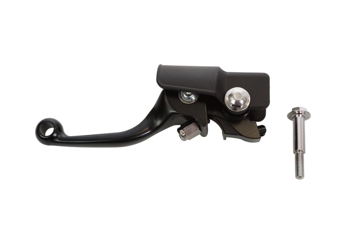 CLUTCH LEVER (UNBREAKABLE LEVER) WITH DUST COVER HONDA CRF 450R 21-23, CRF 450RX 21-23 (OEM: 53180-MKE-AF1) BLACK