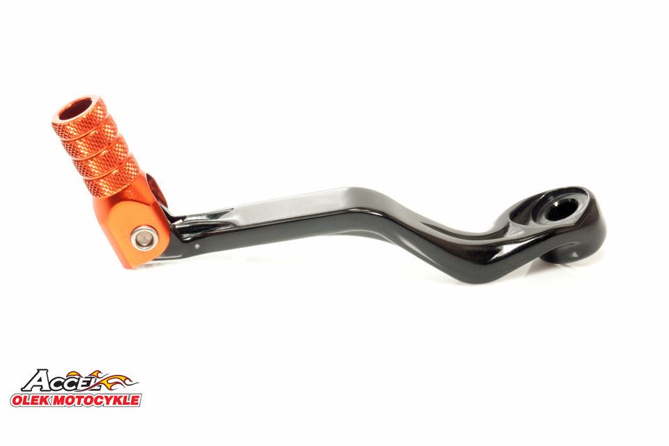ALUMINUM GEAR SHIFT LEVER KTM SX65 09-24, GAS GAS MC 65 21-24, HUSQVARNA TC 65 17-24 BLACK WITH ORANGE TIP (46234031044)(LCA4375)
