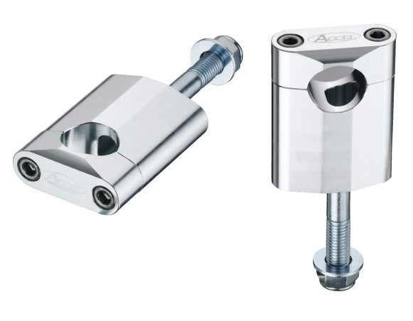 HANDLEBAR RISER (22.2MM) HEIGHT 58.5MM WITH M12 BOLT SILVER (BM-16SV22)