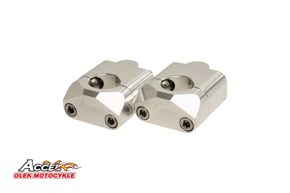 HANDLEBAR RISER (BOTTOM-22.2/TOP-28.6MM) HEIGHT 35MM SILVER (BM-09SV22/28)