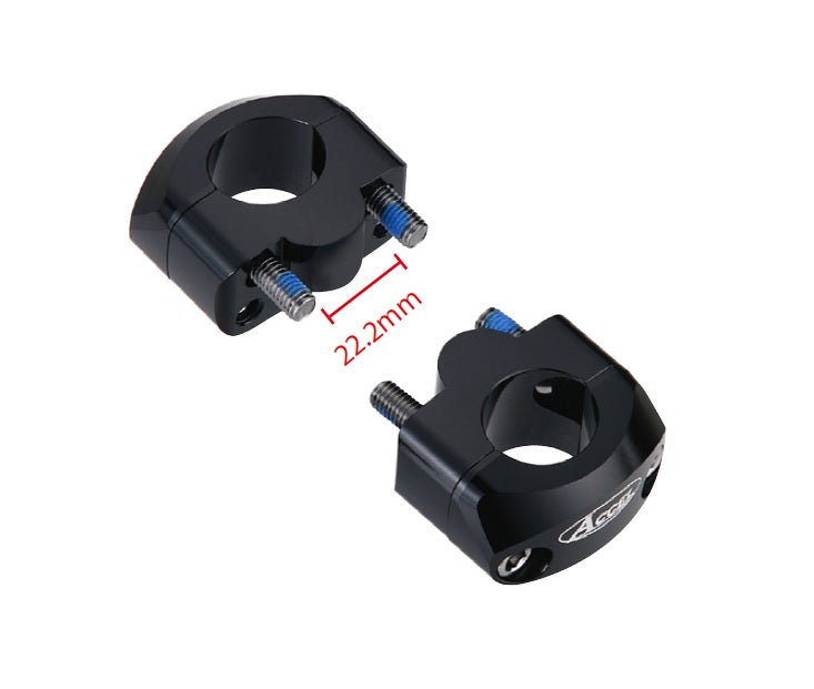 HANDLEBAR RISER (BOTTOM-22.2/TOP-22.2MM) HEIGHT 20MM BLACK (BM-34BK22/22)