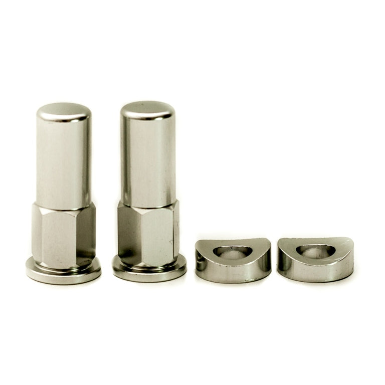REAR FENDER NUTS COMPLETE (2 PCS) SILVER (WITH WASHERS)