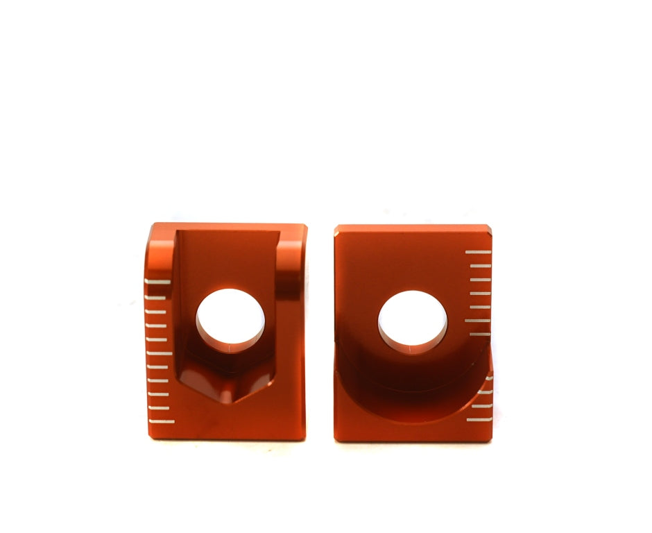 REAR AXLE TENSIONER WITH BOLT KTM SX 65 00-15 ORANGE (SET-2PCS)
