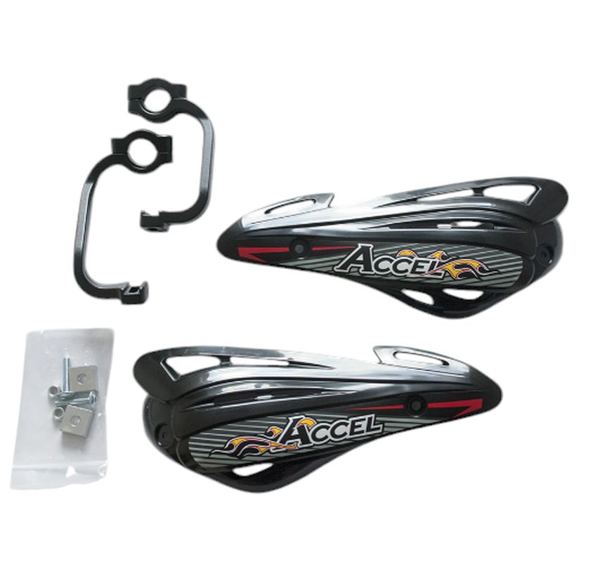 HANDGUARDS WITH ALUMINUM MOUNTING MX (22+28MM) (ALU-BLACK, PLASTIC-BLACK)