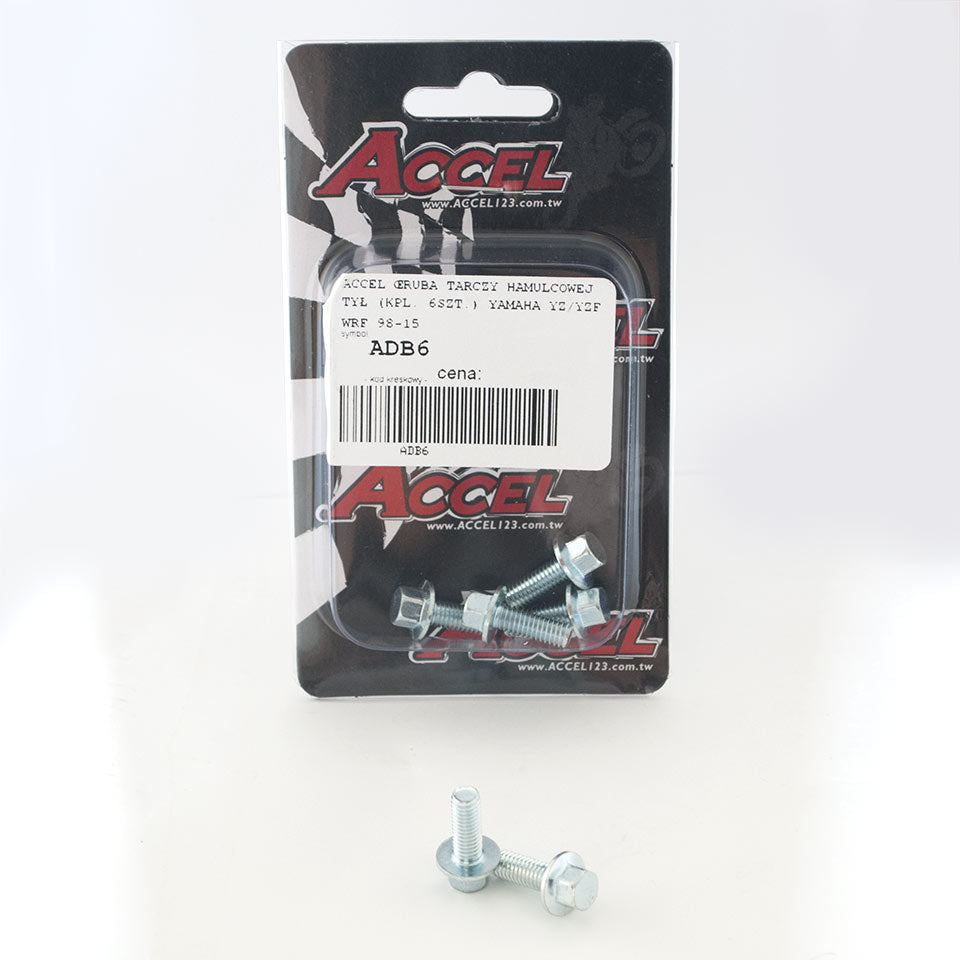 REAR BRAKE DISC SCREWS (SET 6 PCS - M6) YAMAHA YZ/YZF/WRF 98-16