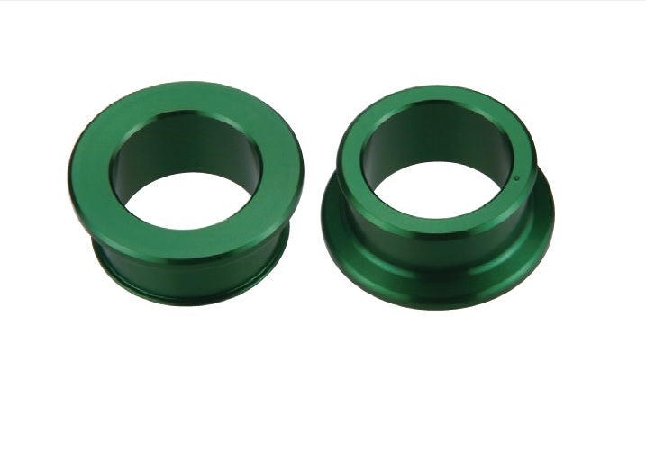 REAR WHEEL SPACER BUSHINGS KAWASAKI KX/KXF 03-18, SUZUKI RMZ 250 04-06 GREEN (11-1042-1)