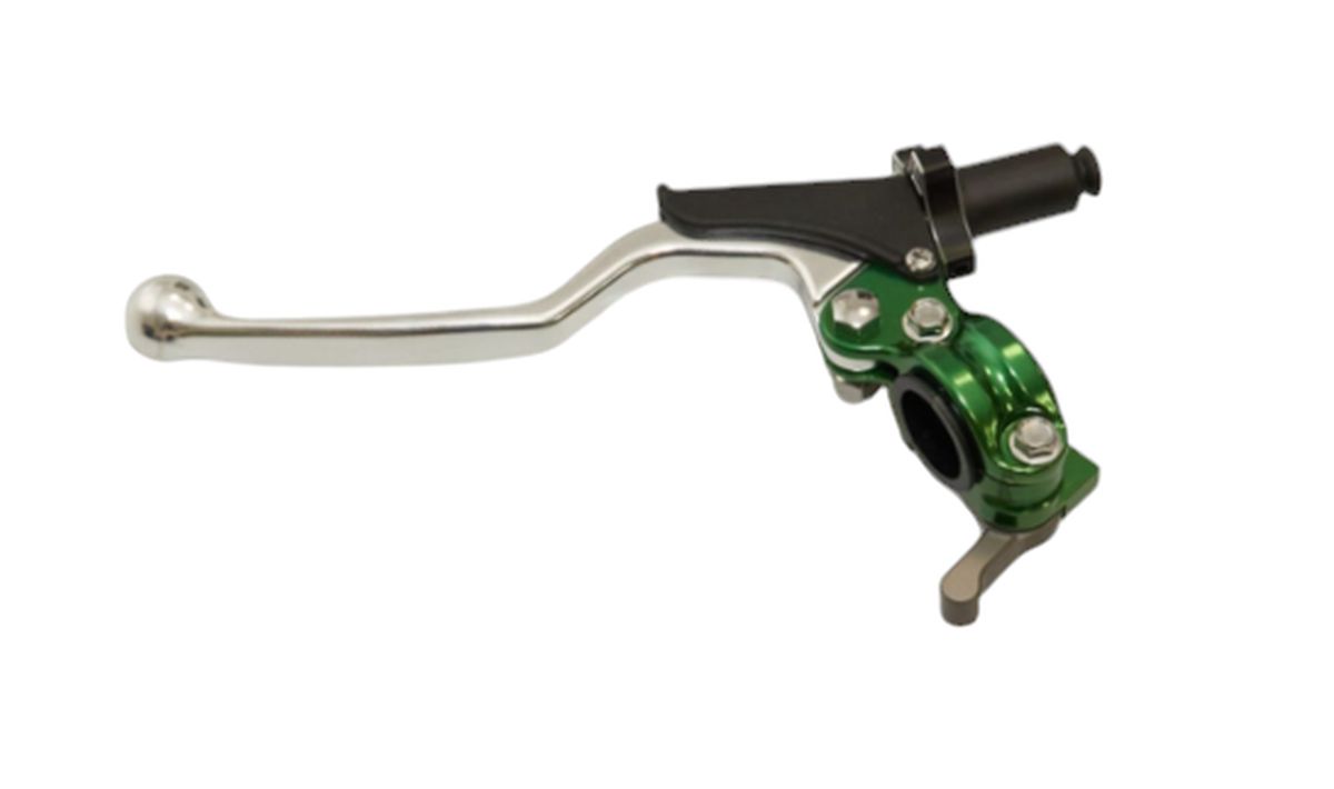 CLUTCH LEVER HOLDER COMPLETE + HOT START UNIVERSAL GREEN (CL-09GR)