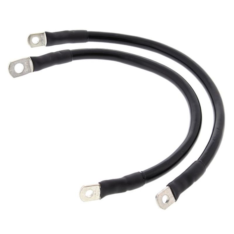 Battery Cable Kit (Length 2x33CM, Black) HARLEY XL 1200C CUSTOM 04-09, XL 1200L LOW 07-09, XL 1200R ROADSTER 04-09, XR 1200 08-09, XL 883R 07-09, XL 883L LOW 05-09, XL 883C CUSTOM 04-09, XL 883 04-09