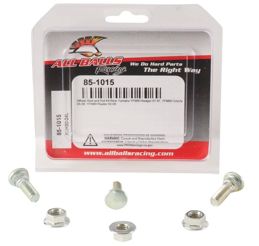 Wheel Stud and Nut Kit Rear M8 X 1,25 YAMAHA YFM80 GRIZZLY 05-08, YFM80 RAPTOR 02-08, YFM80 BADGER 87-97