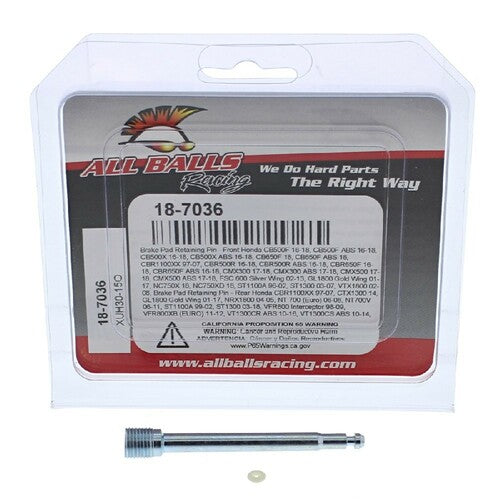Brake Pad Retaining Pin Front HONDA CB500F/X, CBR1100XX, CBR500R, CBR650F, GL1800, ST1100/1300, Rear CBR 1100XX, VFR800