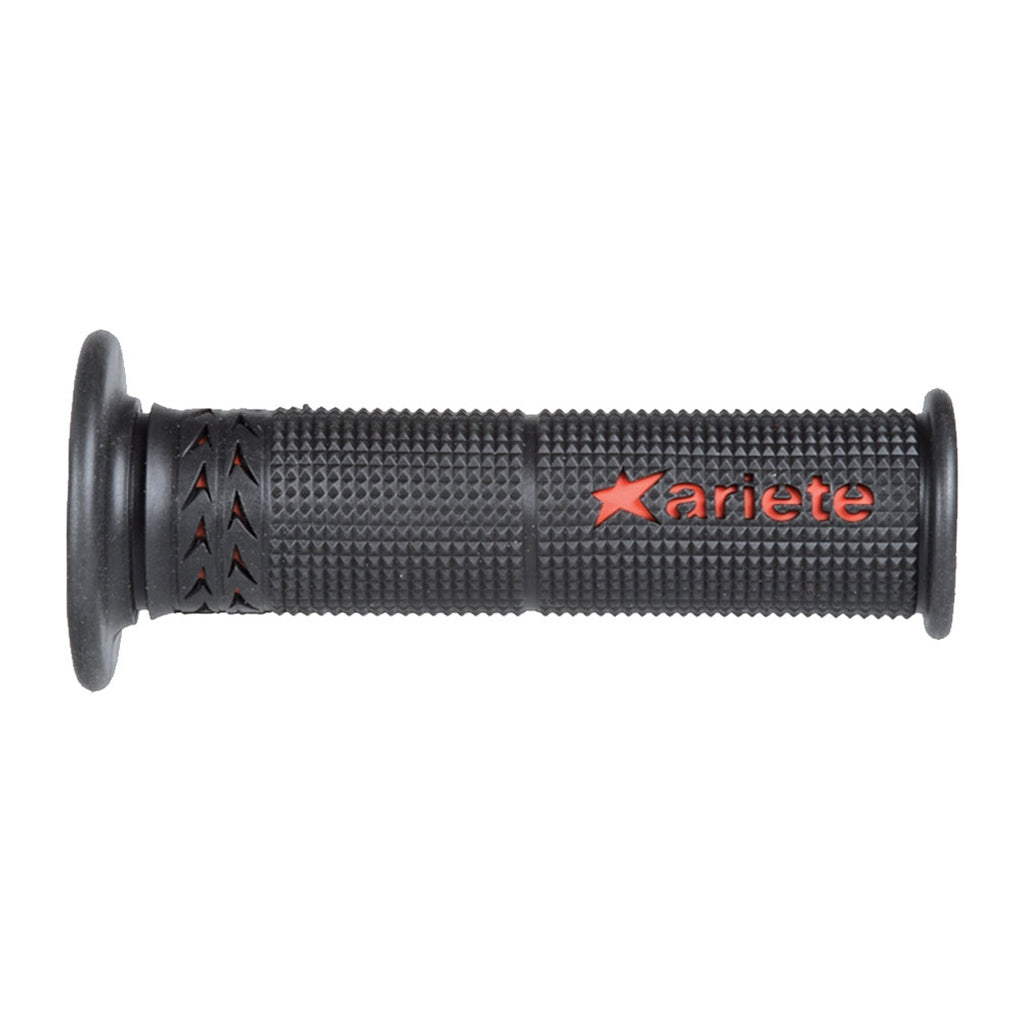 ROAD SOFT ESTORIL GRIPS (120 mm) WITH HOLE BLACK/RED