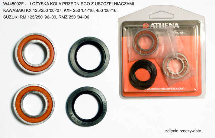 Front wheel bearings With seals KAWASAKI KXF 450 06-16, KXF 250 04-16, KX 250 00-07, KX 125 00-07, SUZUKI RMZ 250 04-06, RM 250 96-00, RM 125 96-00