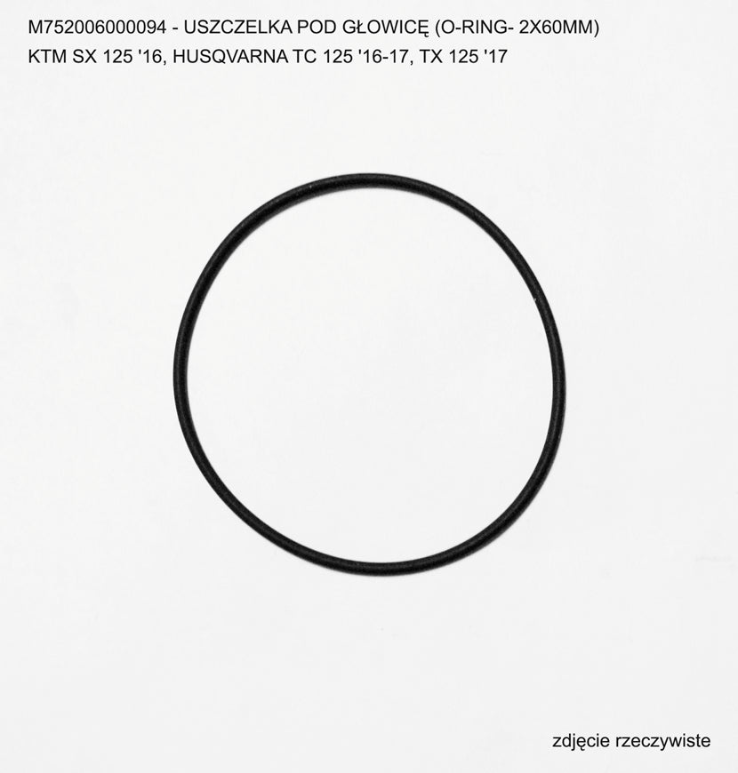 Cylinder head gasket (O-RING- 2X60MM) BETA RR125 18-24, KTM SX 125 16-24, HUSQVARNA TC 125 16-24, TX 125 18 (VITON 70)