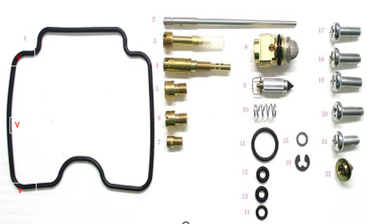 CARBURETOR REPAIR KIT SUZUKI LT-Z 400 03-08, LTZ400, ARCTIC CAT DVX 400 04-08 (26-1071)