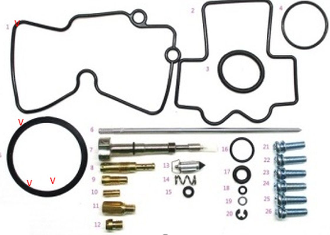 CARBURETOR REPAIR KIT KAWASAKI KX 450F 06-08 (26-1106)