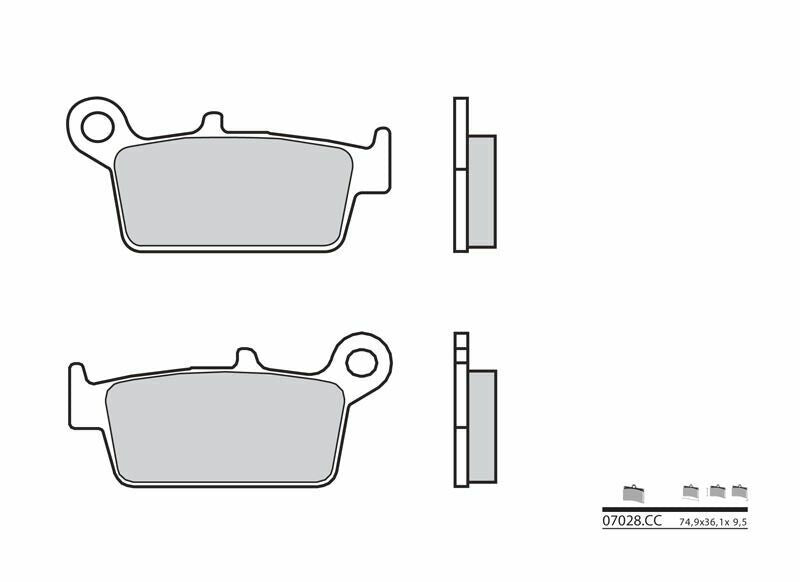 Brake pads KH131 carbon ceramic Brembo