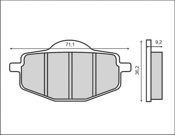 BRAKE PADS KH101 (ORGANIC)