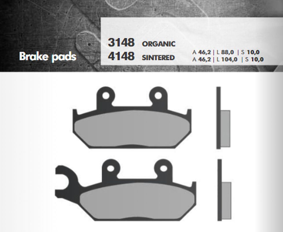 BRAKE PADS KH172 YAMAHA XT 600 92-03, XTZ 660 92-98 FRONT (FT 3148)