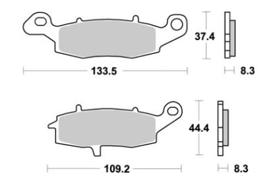 BRAKE PADS KH231 (ORGANIC) RIGHT FRONT