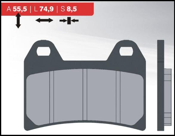 BRAKE PADS KH244 (ORGANIC) BREMBO FRONT