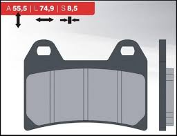 BRAKE PADS KH244 SINTERED METALLIC (GOLD) (FT 4093)